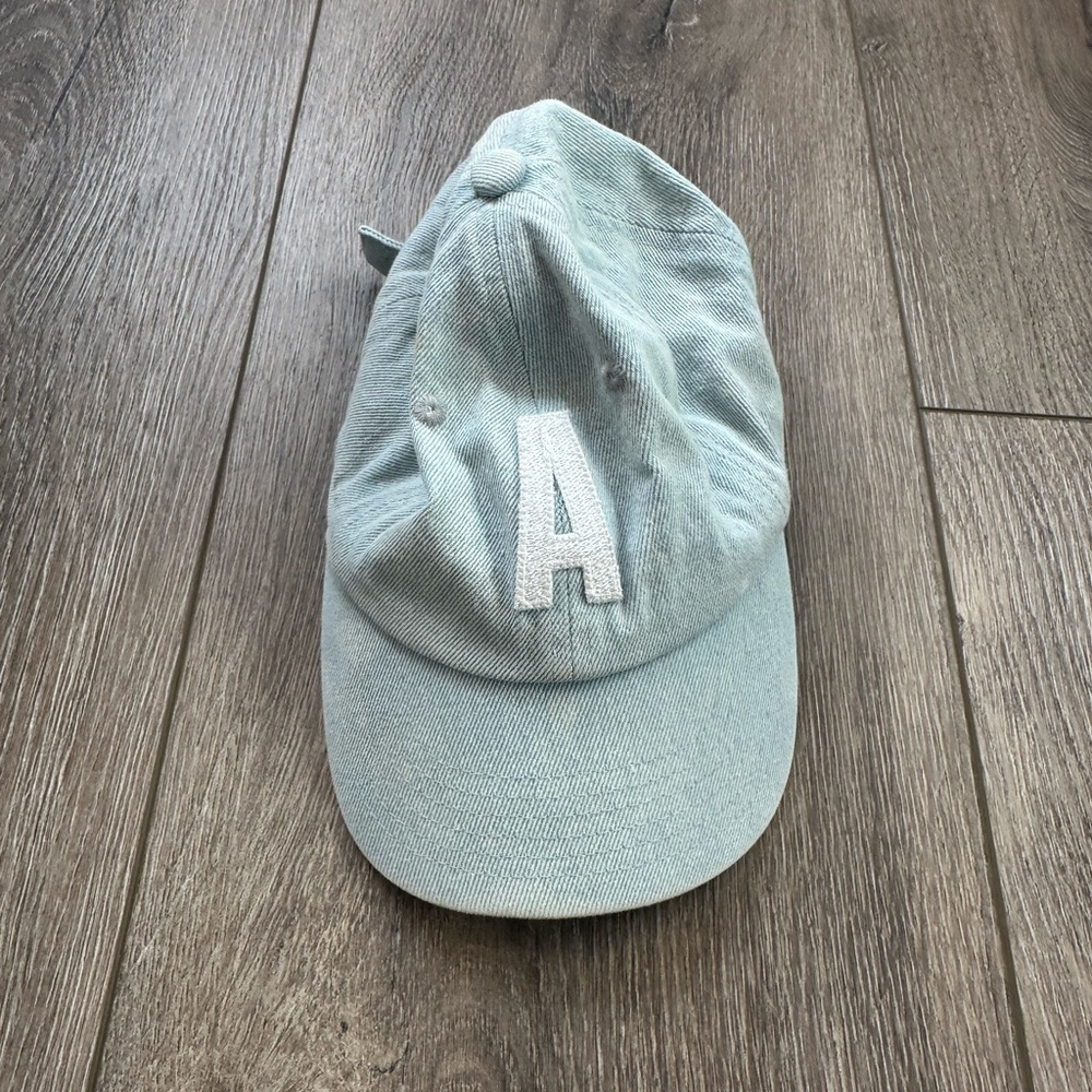 Rey To Z Denim Letter Baseball Hat Size 0-12 months Letter A